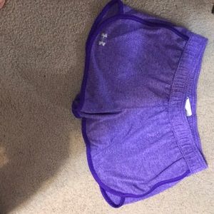 Purple under armour shorts